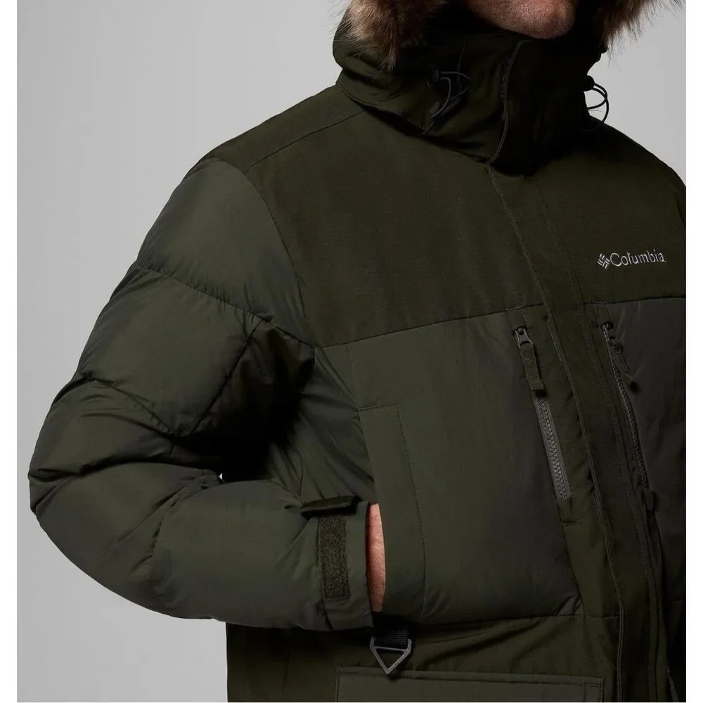 Columbia Marquam Peak Fusion II Hooded Parka Greenscape Small